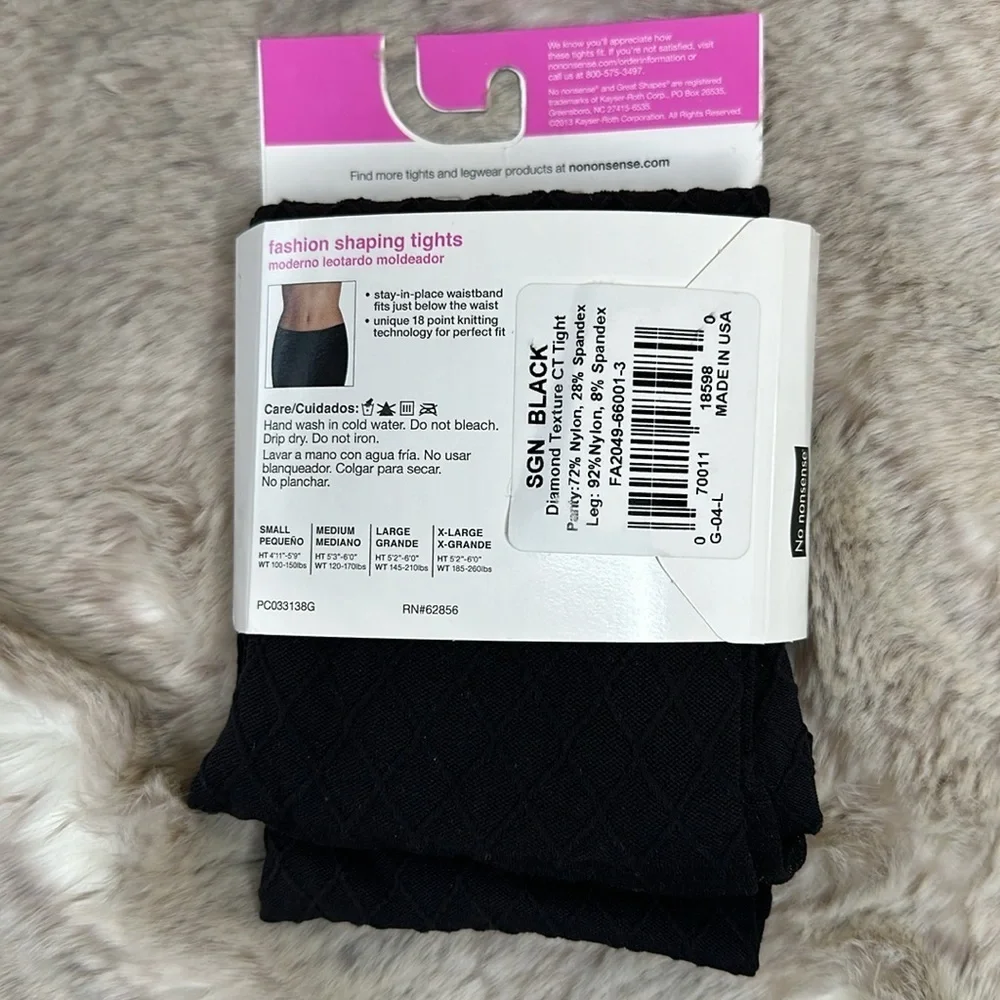 Hanes | No Nonsense | Great Shapes® Diamond Control Top Textured Tights …